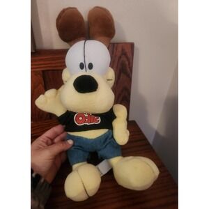 Vintage Garfield‎ Odie Plush stuffed toy  13in long with clothes And Hat